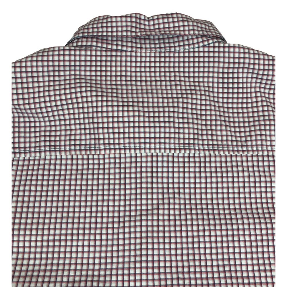 Columbia Mens Red Navy Plaid Long Sleeve Button Down Collared Shirt AM7968 Large - Picture 7 of 9